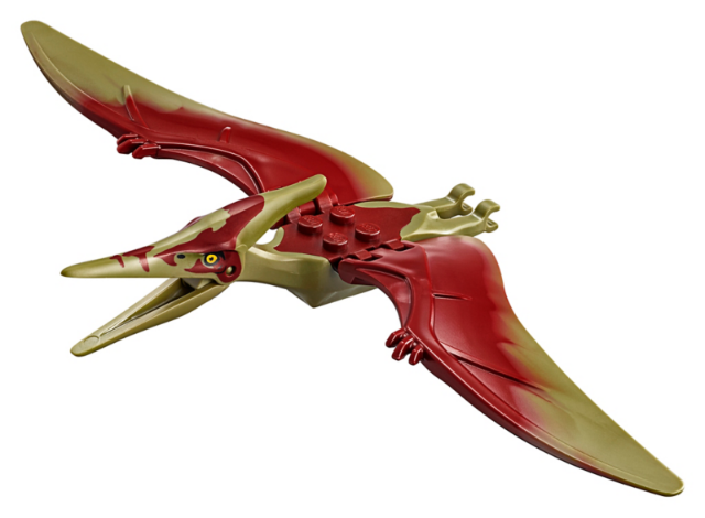LEGO® Minifigure Animals – Dinosaur Pteranodon with Dark Red Back and Small Oval Nostrils Ptera05