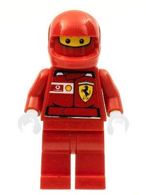 Preowned LEGO® Minifigure – Racers rac025s F1 Ferrari Pit Crew Member w/Vodafone Shell Tors