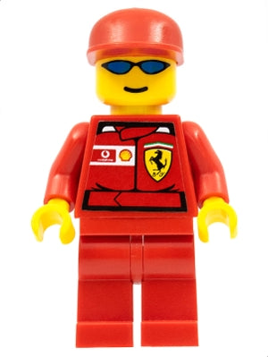 Preowned LEGO® Minifigure – Racers rac026s F1 Ferrari Truck Driver w/Torso Stickers