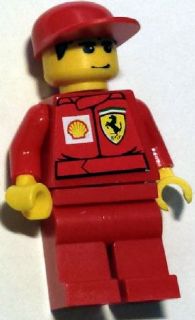 Preowned LEGO® Minifigure – Racers rac031bs F1 Ferrari Record Keeper w/Shell Torso Stickers
