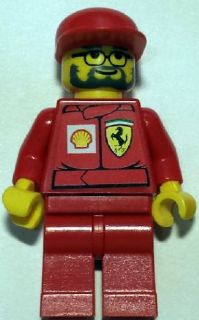 Preowned LEGO® Minifigure – Racers rac032bs F1 Ferrari Engineer 2 w/Shell Torso Stickers