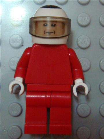 Preowned LEGO® Minifigure – Racers rac035 F1 Ferrari K. Raikkonen w/Helmet White Printed w/