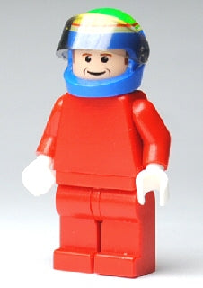 Preowned LEGO® Minifigure – Racers rac043 F1 Ferrari F. Massa w/Helmet Blue Printed w/out T