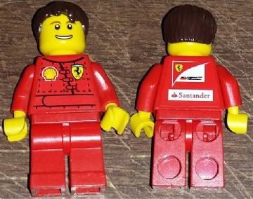 Preowned LEGO® Minifigure – Racers rac051s F1 Ferrari Pit Crew Mechanic w/Torso Stickers