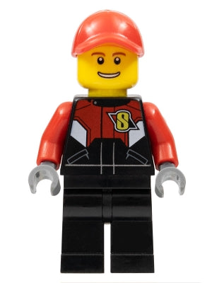Preowned LEGO® Minifigure – Town rac057 Racing Bike Driver 1