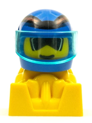 Preowned LEGO® Minifigure – Racers rac087 Off Road Racer Blue and Yellow
