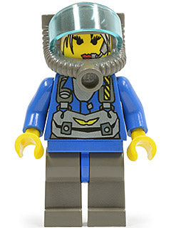 Preowned LEGO® Minifigure – Rock Raiders rck009 Jet Trans-Light Blue Visor
