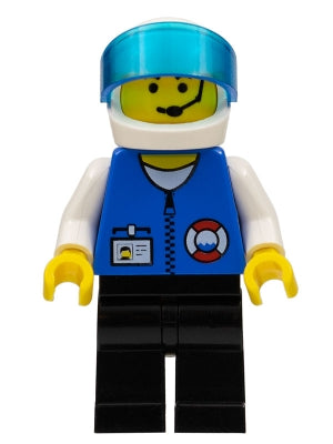 Preowned LEGO® Minifigure – Town res011 Coast Guard City Center White Collar & Arms Black L