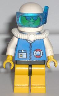 Preowned LEGO® Minifigure – Town res012 Coast Guard City Center White Collar & Arms Yellow