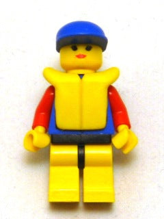 Preowned LEGO® Minifigure – Town res013 Coast Guard City Center Red Collar & Arms Yellow Le