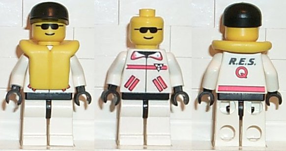 Preowned LEGO® Minifigure – Town rsq003 Res-Q 1 Black Cap Life Jacket