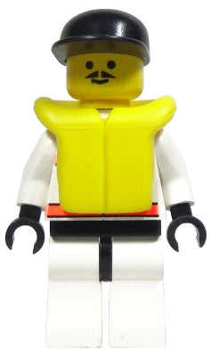 Preowned LEGO® Minifigure – Town rsq013 Res-Q 2 Black Cap Life Jacket