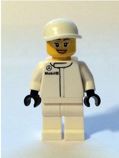 Preowned LEGO® Minifigure – SPEED CHAMPIONS sc006 McLaren Mercedes Pit Crew Member Female