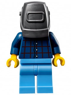 Preowned LEGO® Minifigure – SPEED CHAMPIONS sc020 Mechanic Male Plaid Button Shirt Medium B