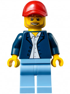 Preowned LEGO® Minifigure – SPEED CHAMPIONS sc026 Race Official Male Dark Blue Blazer over