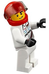 Preowned LEGO® Minifigure – SPEED CHAMPIONS sc054 Porsche 919 Hybrid Driver Red Helmet