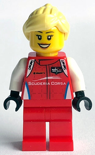 Preowned LEGO® Minifigure – SPEED CHAMPIONS sc056 Ferrari 488 GT3 "Scuderia Corsa" Driver