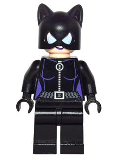 Preowned LEGO® Minifigure – Super Heroes sh0006 Catwoman Purple Lips