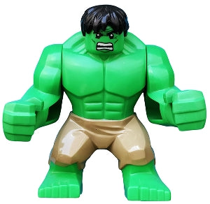 Preowned LEGO® Minifigure – Super Heroes sh0013 Hulk w/Black Hair and Dark Tan Pants