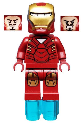 Preowned LEGO® Minifigure – Super Heroes sh0015 Iron Man Mark 6 Armor Small Helmet Visor Foo
