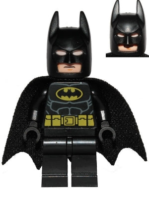 Preowned LEGO® Minifigure – Super Heroes sh0016b Batman Black Suit w/Yellow Belt and Crest (