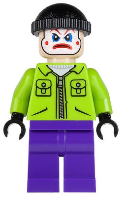 Preowned LEGO® Minifigure – Super Heroes sh0020 The Jokers Henchman Lime Jacket