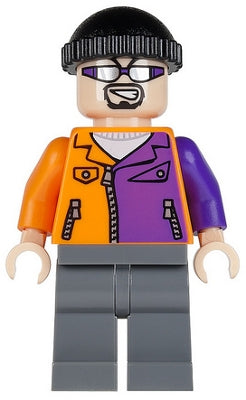 Preowned LEGO® Minifigure – Super Heroes sh0022 Two-Faces Henchman Orange and Purple Sunglas