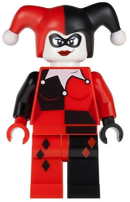 Preowned LEGO® Minifigure – Super Heroes sh0024 Harley Quinn Black and Red Hands
