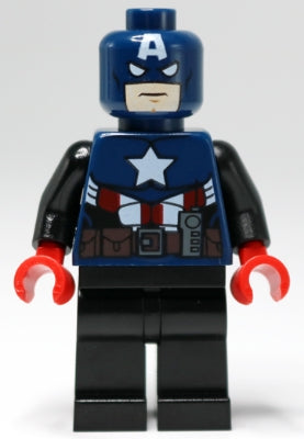 Preowned LEGO® Minifigure – Super Heroes sh0028 Captain America (Toy Fair 2012 Exclusive)