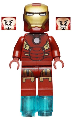 Preowned LEGO® Minifigure – Super Heroes sh0036 Iron Man Mark 7 Armor Small Helmet Visor Foo