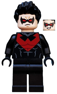 Preowned LEGO® Minifigure – Super Heroes sh0085 Nightwing Red Eye Holes and Chest Symbol