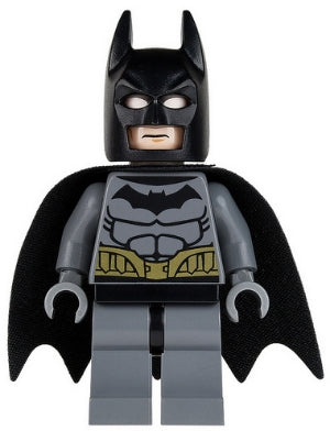 Preowned LEGO® Minifigure – Super Heroes sh0089 Batman Dark Bluish0 Gray Suit Gold Belt Dark