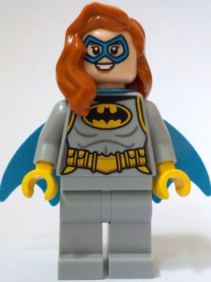 Preowned LEGO® Minifigure – Super Heroes sh0965 Batgirl - Minifigure, Light Bluish Gray Suit