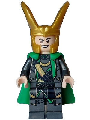 Preowned LEGO® Minifigure – Super Heroes sh0968 Loki - Pearl Dark Gray Suit, Flexible Rubber Cape