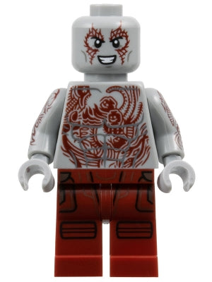 Preowned LEGO® Minifigure – Super Heroes sh0977 Drax - Dark Red Tattoos