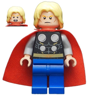 Preowned LEGO® Minifigure – Super Heroes sh0098 Thor Starched Fabric Cape Blue Legs