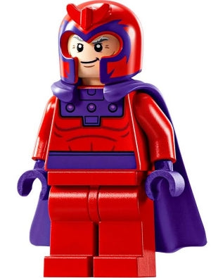 Preowned LEGO® Minifigure – Super Heroes sh0997 Magneto - Red Outfit, Flexible Rubber Cape