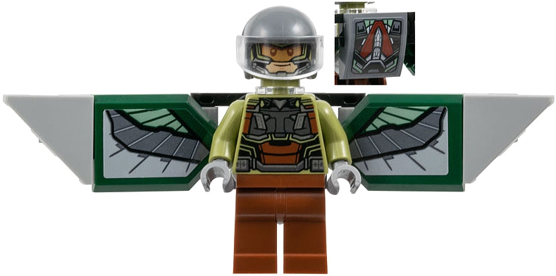 Preowned LEGO® Minifigure – Super Heroes sh1000s Falcon (JoaquÃn Torres) - Backpack and Wings with Stickers