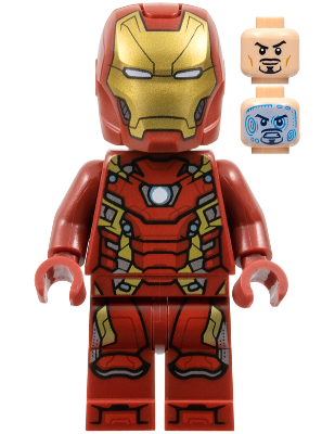 Preowned LEGO® Minifigure – Super Heroes sh1017 (Iron Man - Mark 46 Armor, Large Helmet Visor)