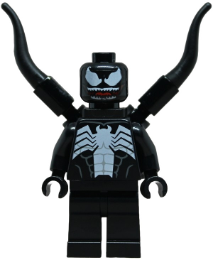 Preowned LEGO® Minifigure – Super Heroes sh1028 (Venom - Teeth Parted, 2 Back Appendages Symmetrical)