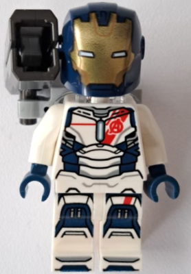 Preowned LEGO® Minifigure – Super Heroes sh1035 (Iron Legion - Dark Blue Head, One Piece Helmet, Stud Shooter)