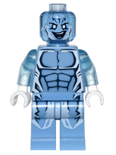 Preowned LEGO® Minifigure – Super Heroes sh0105 Electro Medium Blue Outfit Trans-Medium Blue