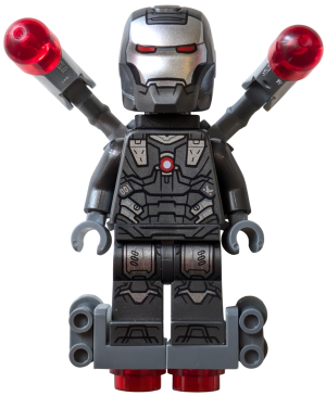 Preowned LEGO® Minifigure – Super Heroes sh1054 (War Machine - Pearl Dark Gray and Silver Armor, Laser Shooters (242502))
