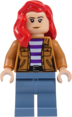 LEGO® Minifigure sh1062 - Mary Jane - Medium Nougat Jacket, Red Hair