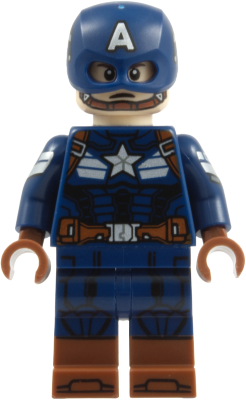 LEGO® Minifigure sh1128 - Captain America - Dark Blue Suit, Printed Arms