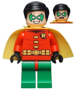 Preowned LEGO® Minifigure – Super Heroes sh0112 Robin Very sh0ort Cape