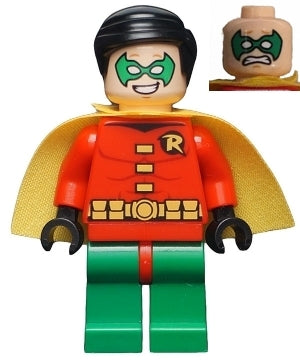 Preowned LEGO® Minifigure – Super Heroes sh0112a Robin Very sh0ort Cape