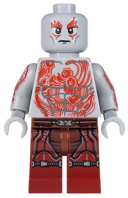 Preowned LEGO® Minifigure – Super Heroes sh0125 Drax Dark Red Legs