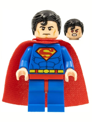 Preowned LEGO® Minifigure – Super Heroes sh0156 Superman Blue Suit Dual Sided Head w/Red Eye