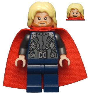 Preowned LEGO® Minifigure – Super Heroes sh0170 Thor Spongy Cape Dark Blue Legs